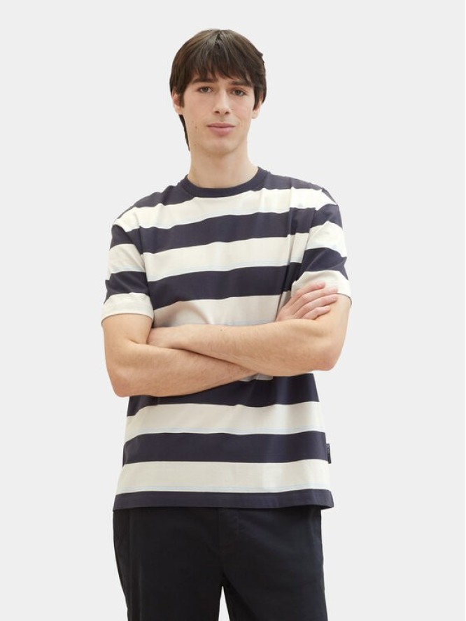 Tom Tailor Denim T-Shirt 1040844 Beżowy Relaxed Fit