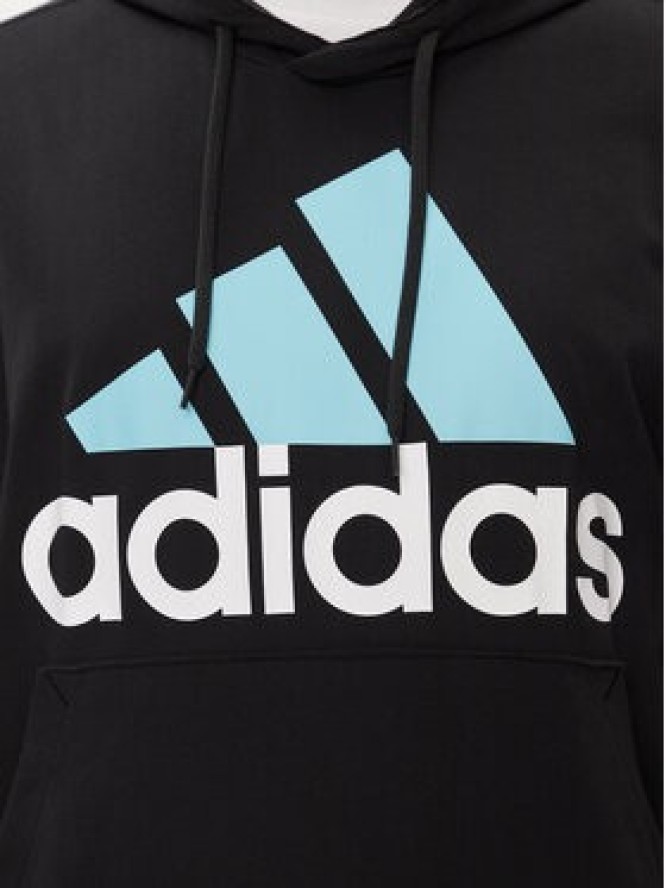 adidas Bluza Essentials Logo Hoodie IJ8574 Czarny Regular Fit