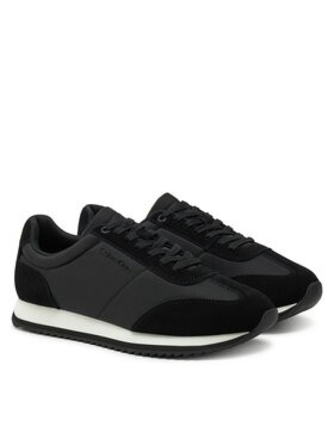 Calvin Klein Sneakersy Low Top Lace Up Mix HM0HM01667 Czarny