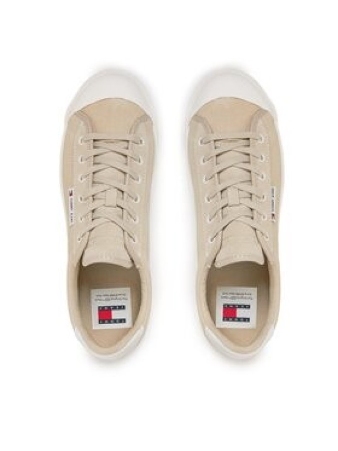 Tommy Jeans Sneakersy Tjm Vulcanized Bumper Suede EM0EM01407 Beżowy