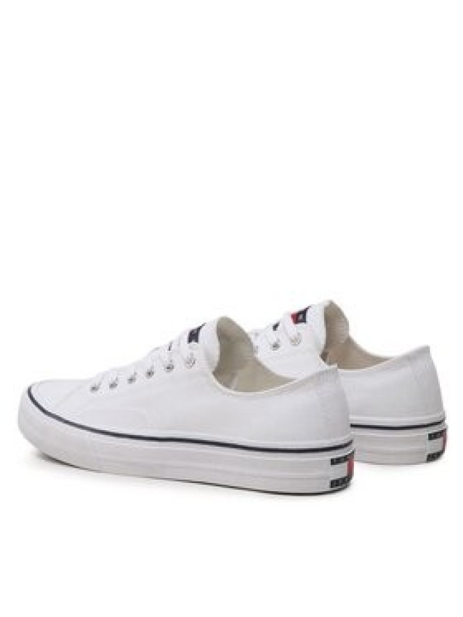 Tommy Jeans Tenisówki Skate Canvas Ess EM0EM01175 Biały