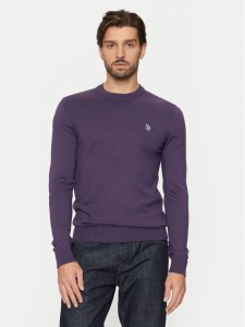 U.S. Polo Assn. Sweter MUP2961 Fioletowy Regular Fit