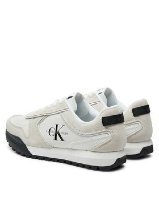 Calvin Klein Jeans Sneakersy Toothy Runner Irregular Lines YM0YM00624 Biały