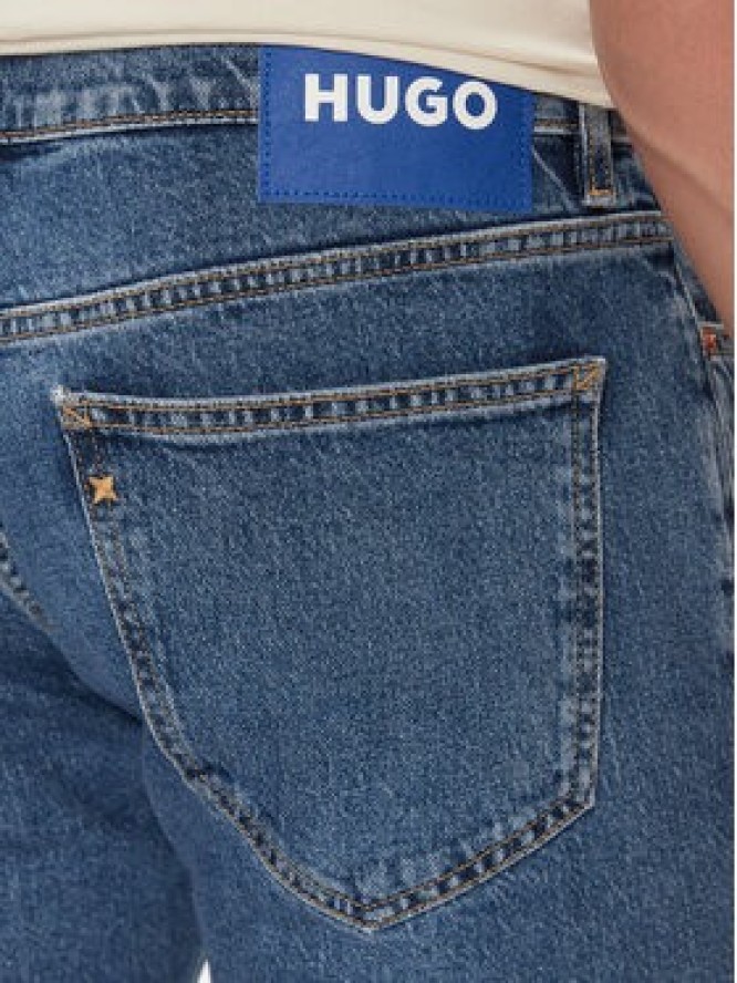Hugo Szorty jeansowe Ash 50511584 Niebieski Slim Fit