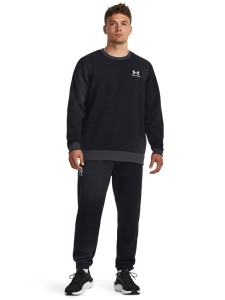 Bluza dresowa męska Under Armour UA Essential Flc Novelty Crw - czarna