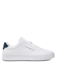 Tommy Hilfiger Sneakersy Th Court Leather Grain Ess FM0FM05297 Biały