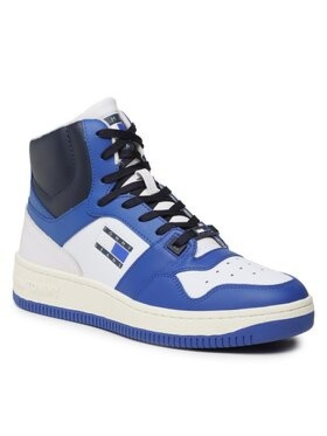 Tommy Jeans Sneakersy Mid Cut Basket EM0EM01164 Niebieski