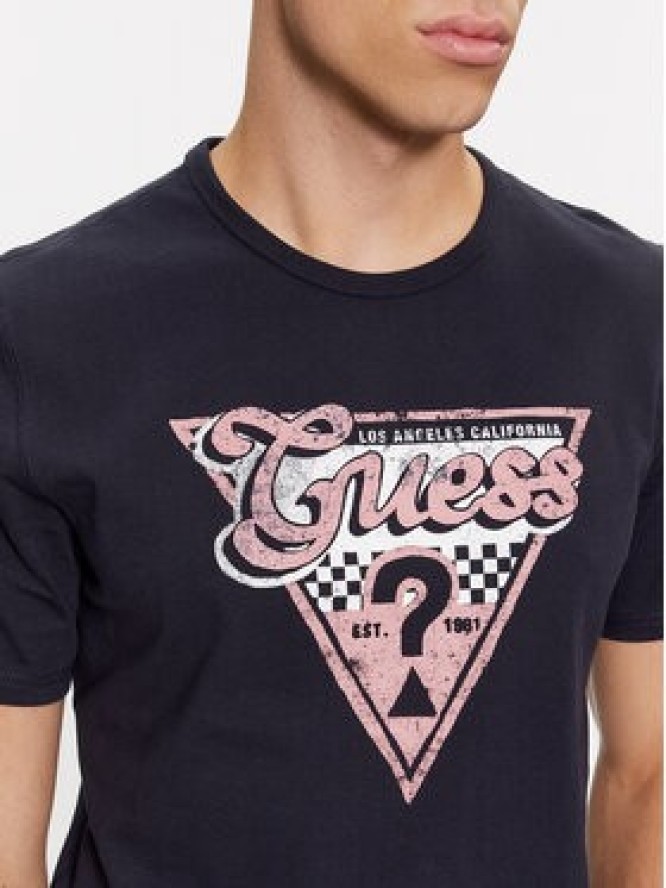 Guess T-Shirt M4RI06 I3Z14 Granatowy Regular Fit