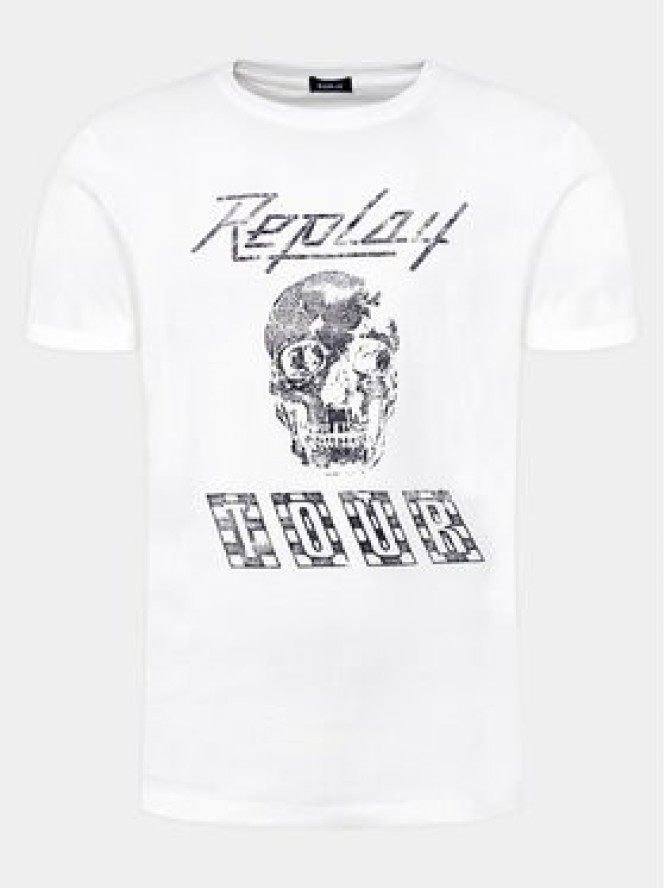 Replay T-Shirt M6761.000.23608P Écru Regular Fit