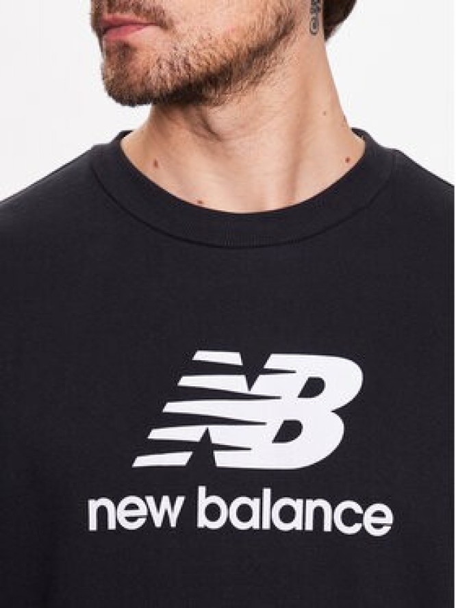 New Balance Bluza MT3153 Czarny Relaxed Fit