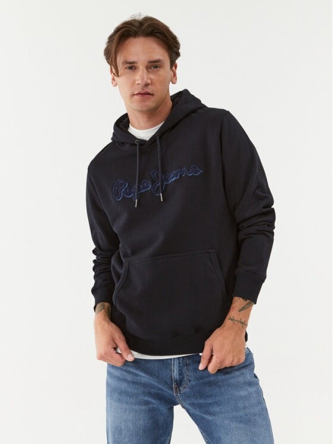 Pepe Jeans Bluza Ryan Hoodie PM582328 Granatowy Regular Fit