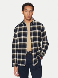 Tommy Jeans Koszula Check Flannel DM0DM20670 Granatowy Regular Fit