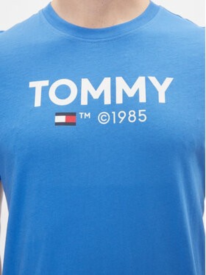 Tommy Jeans T-Shirt Tjm Slim Essential Tommy Tee DM0DM18264 Niebieski Slim Fit