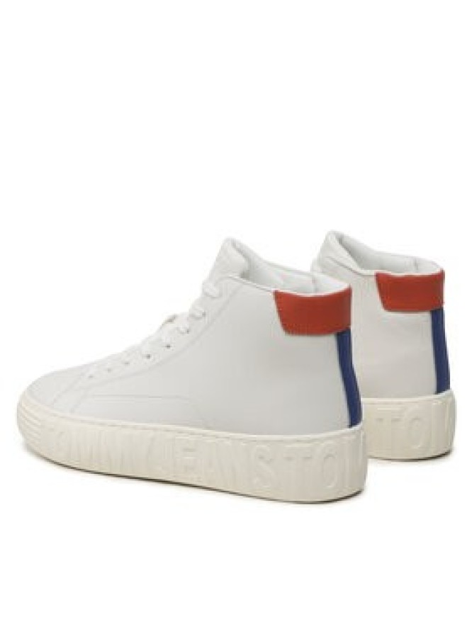 Tommy Jeans Sneakersy Tjm Outsole Mid Cut EM0EM01218 Biały
