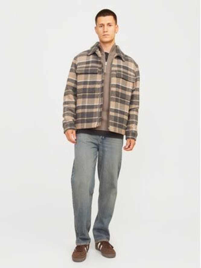 Jack&Jones Sweter Milano 12259664 Szary Relaxed Fit