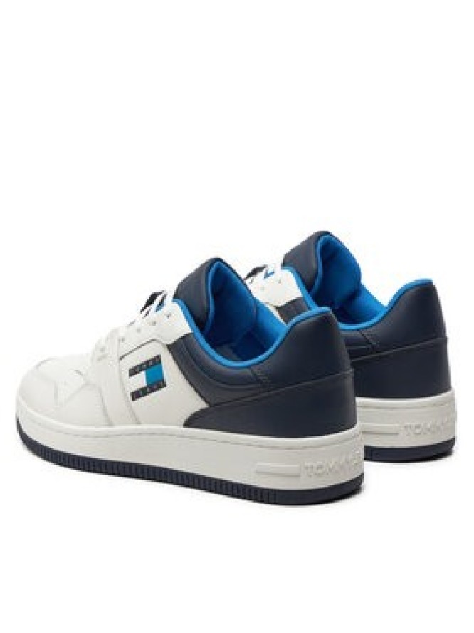 Tommy Jeans Sneakersy Basket Leather EM0EM01434 Granatowy