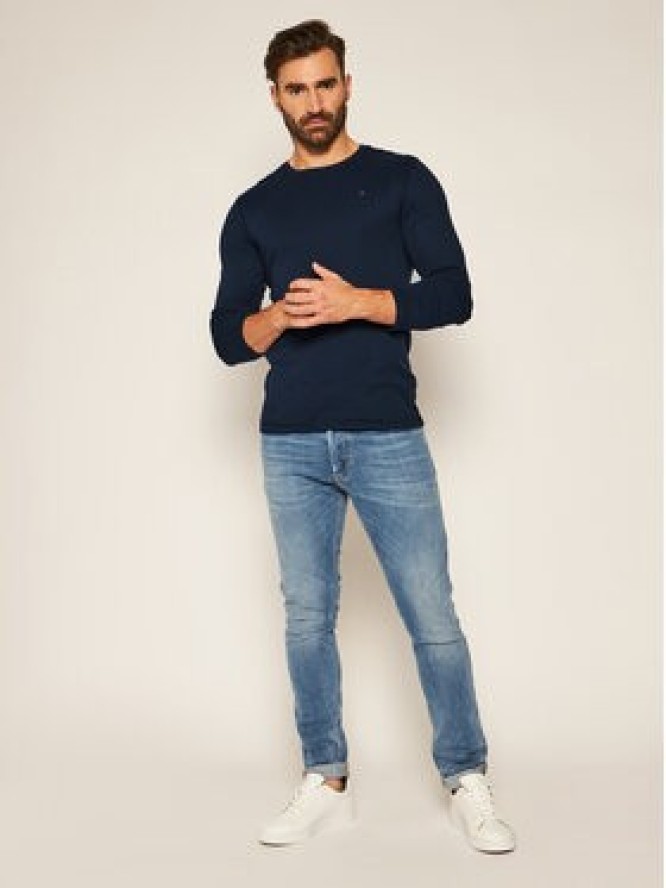 Tommy Jeans Longsleeve DM0DM04409 Granatowy Slim Fit