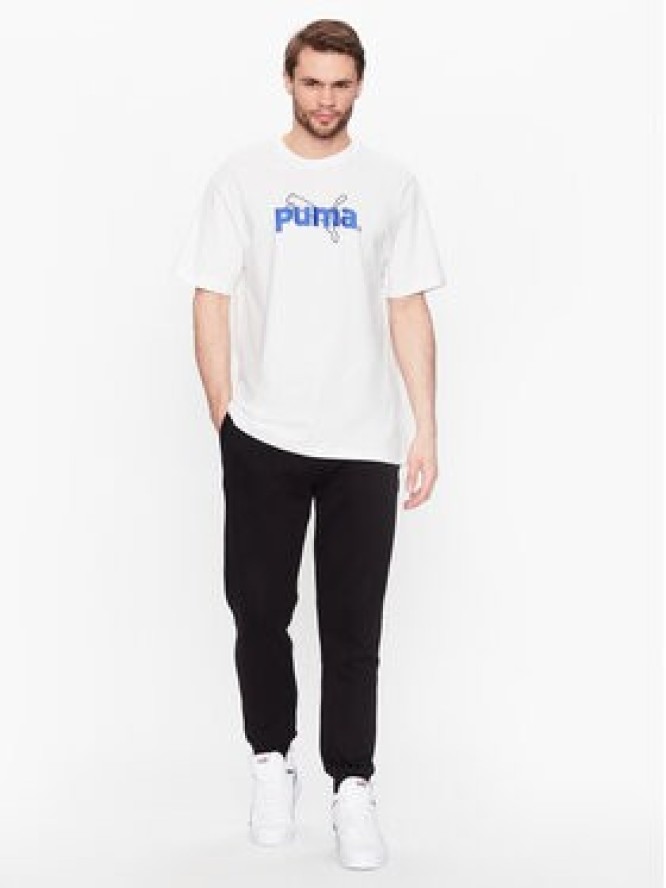 Puma T-Shirt Team Graphic 538256 Biały Relaxed Fit