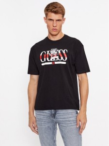 Guess T-Shirt M3BI85 K9RM1 Czarny Regular Fit