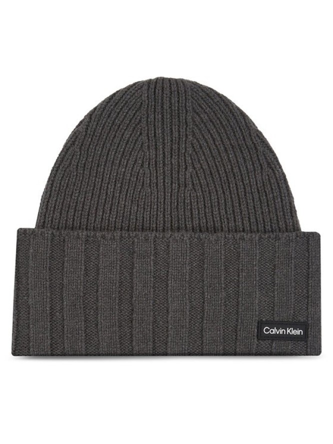 Calvin Klein Czapka Elevated Rib Beanie K50K510985 Szary