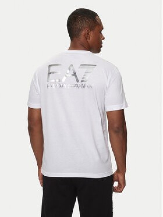 EA7 Emporio Armani T-Shirt 6DPT06 PJFFZ 0100 Biały Regular Fit