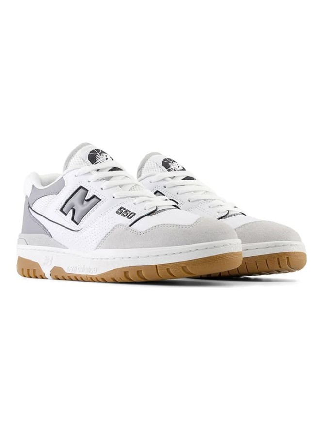 New Balance Skórzane sneakersy "BB550" w kolorze biało-szarym rozmiar: 47,5