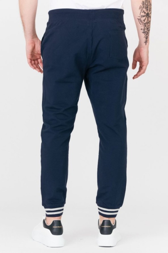 GUESS Granatowe męskie spodnie dresowe