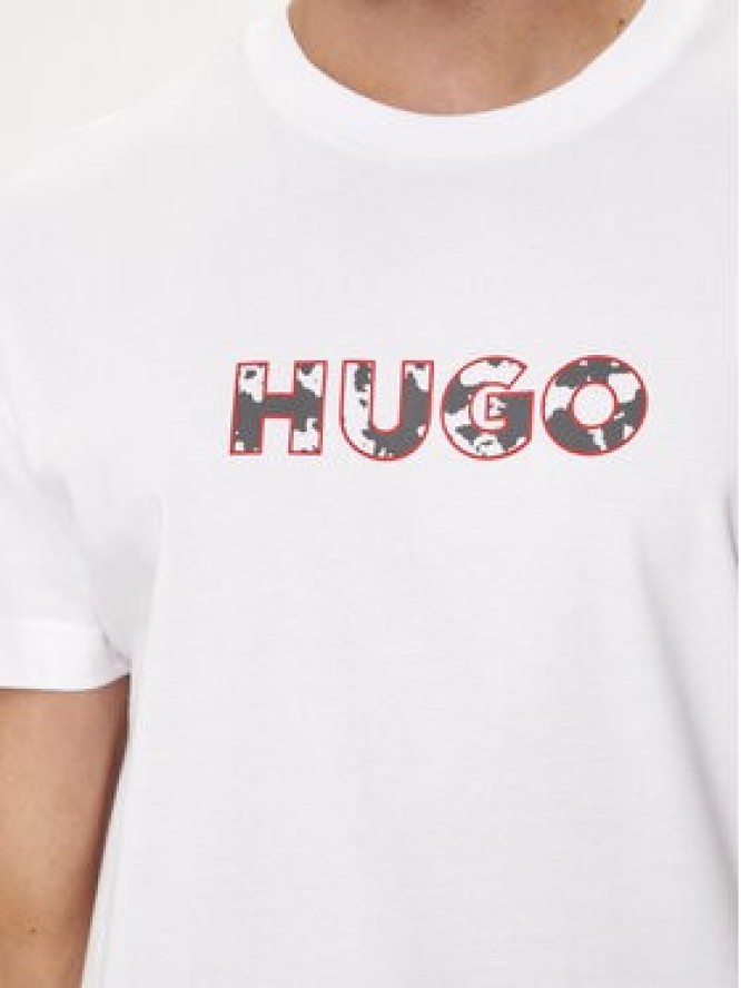 Hugo T-Shirt Camo Logo 50514969 Beżowy Regular Fit