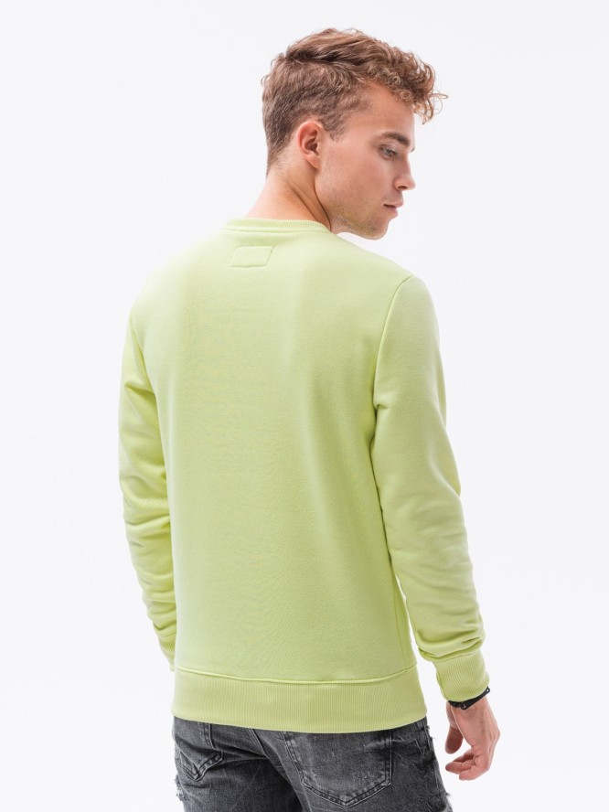 Bluza męska bez kaptura BASIC - limonkowa V15 B978 - XXL