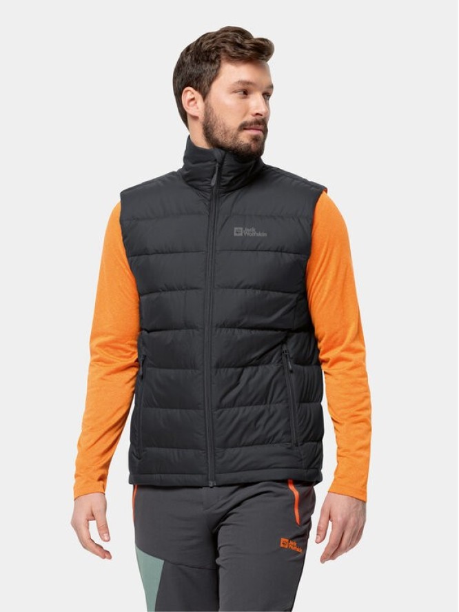 Jack Wolfskin Kamizelka Ather Down Vest 1207691 Czarny Regular Fit