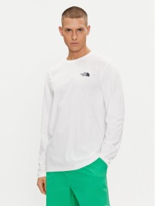 The North Face Longsleeve Simple Dome NF0A87QN Biały Regular Fit