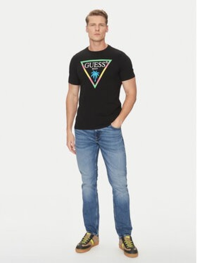 Guess T-Shirt F5GI00 J1314 Czarny Slim Fit