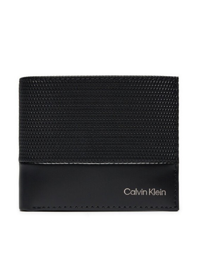 Calvin Klein Duży Portfel Męski Ck Remote Bifold 5Cc W/Coin K50K512423 Czarny