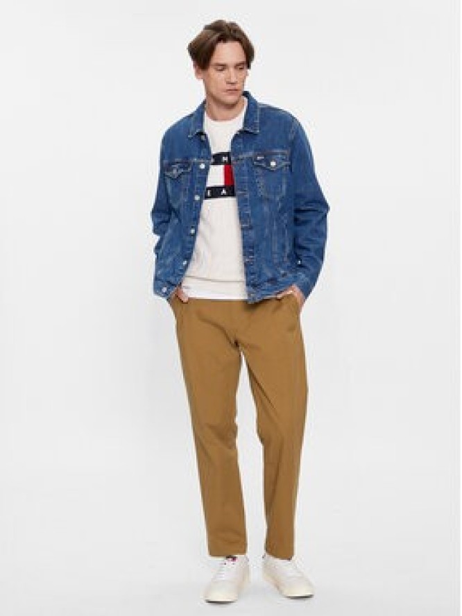 Tommy Jeans Chinosy DM0DM17680 Brązowy Tapered Fit