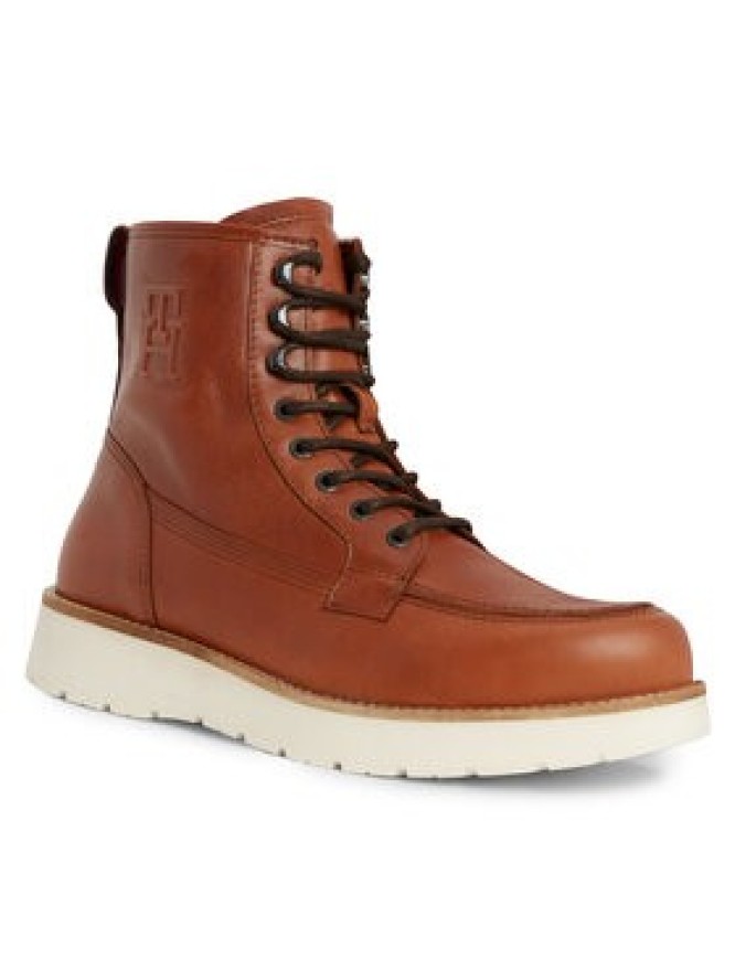 Tommy Hilfiger Kozaki Th American Warm Leather Boot FM0FM04668 Brązowy