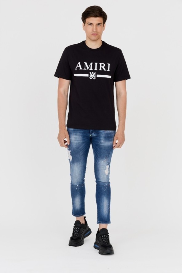 AMIRI T-shirt męski czarny z podkreślonym logo