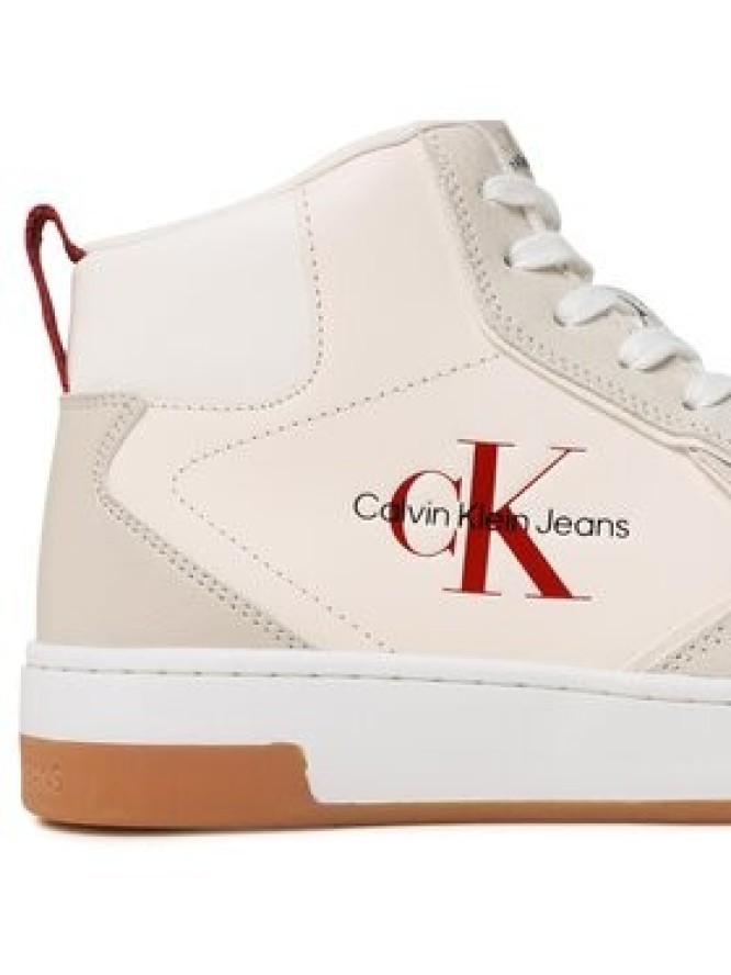 Calvin Klein Jeans Sneakersy Basket Cupsole Irreg Lines YM0YM00612 Écru