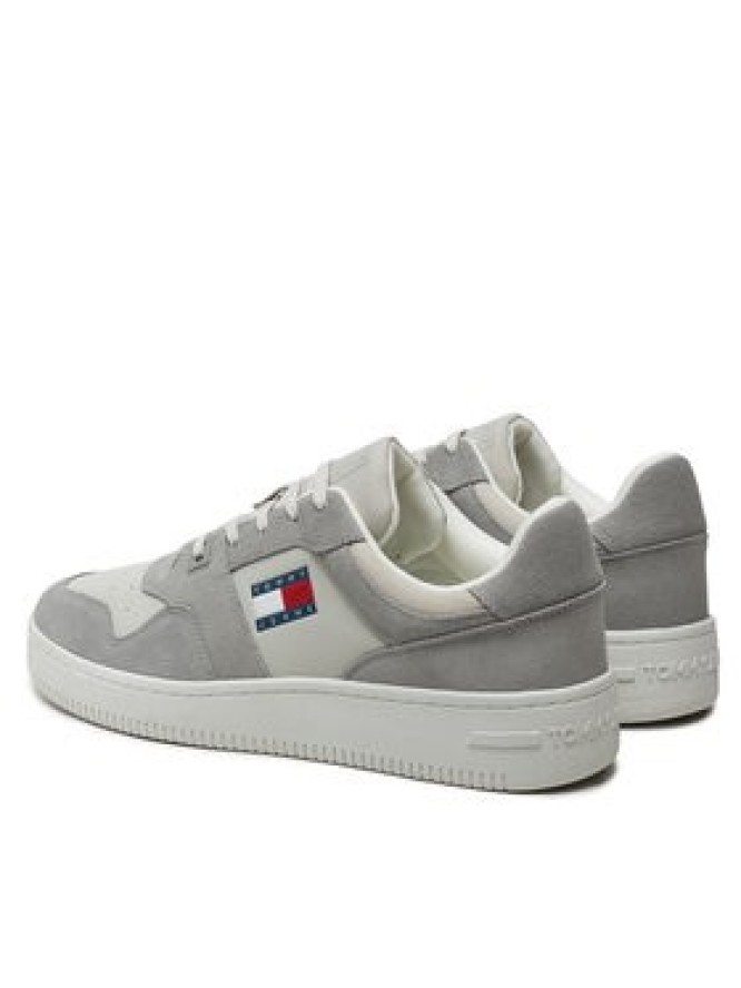 Tommy Jeans Sneakersy Tjm Basket Leather EM0EM01440 Szary