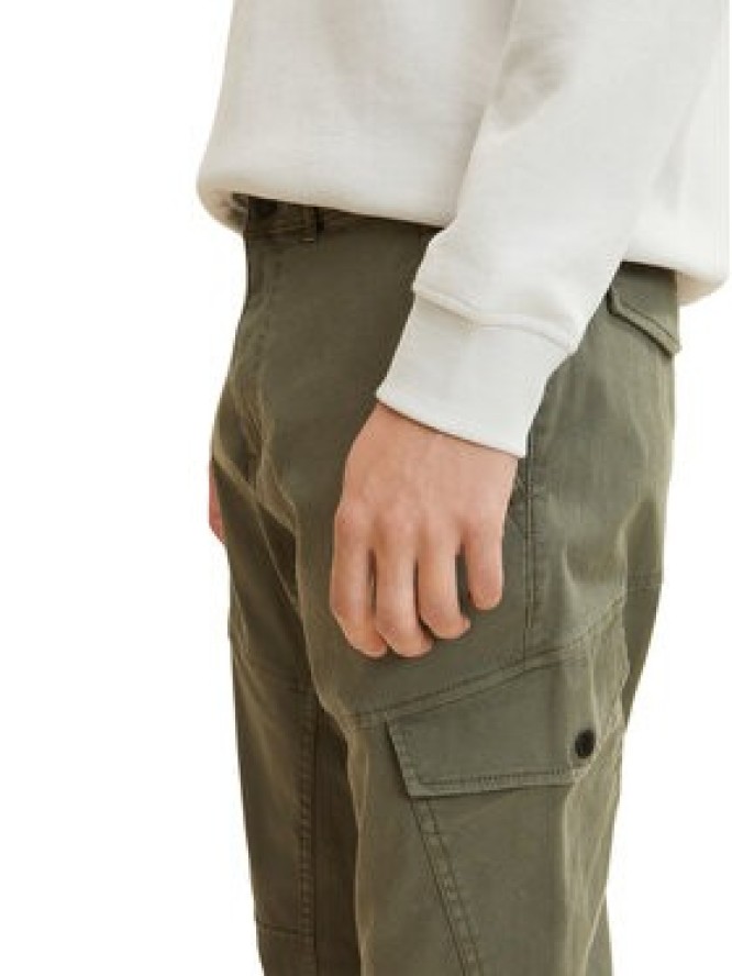 Tom Tailor Denim Spodnie materiałowe 1032860 Zielony Slim Fit