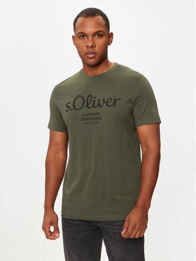 s.Oliver T-Shirt 2139909 Zielony Regular Fit