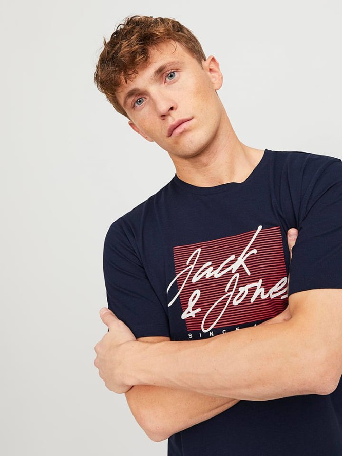 Jack & Jones Koszulka w kolorze granatowym rozmiar: L