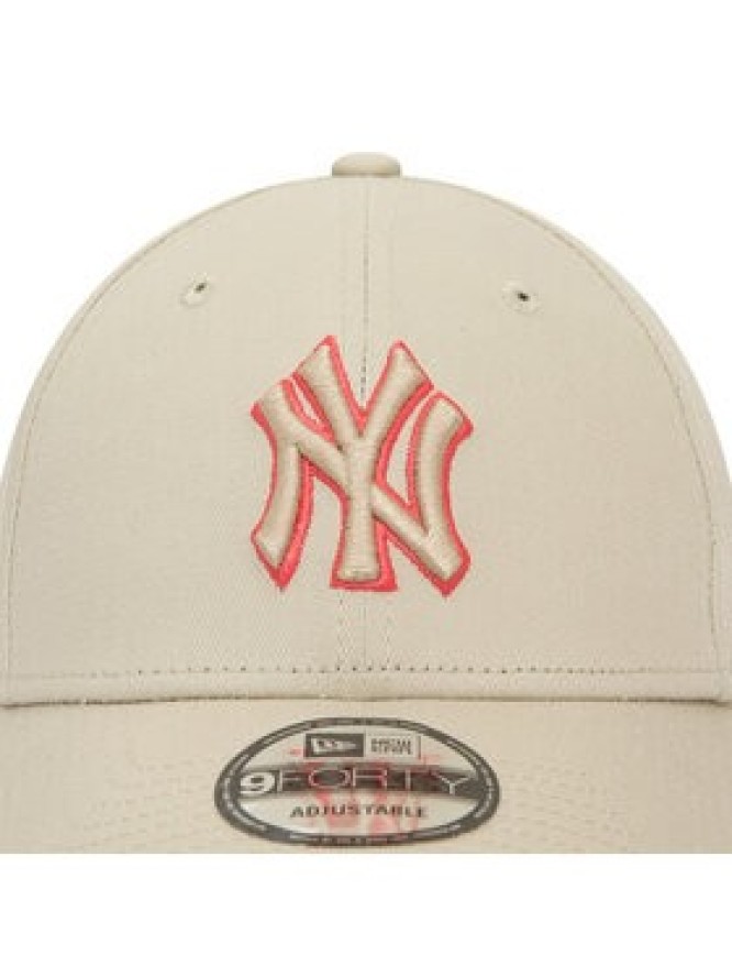 New Era Czapka z daszkiem Team Outline 940 Nyy 60435240 Beżowy