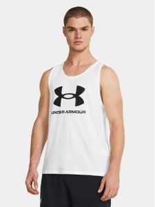 Under Armour Tank top Ua Sportstyle Logo Tank 1382883-100 Biały Loose Fit