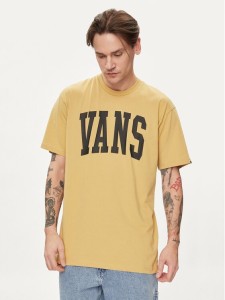 Vans T-Shirt Vans Arched Ss Tee VN000G47 Brązowy Regular Fit