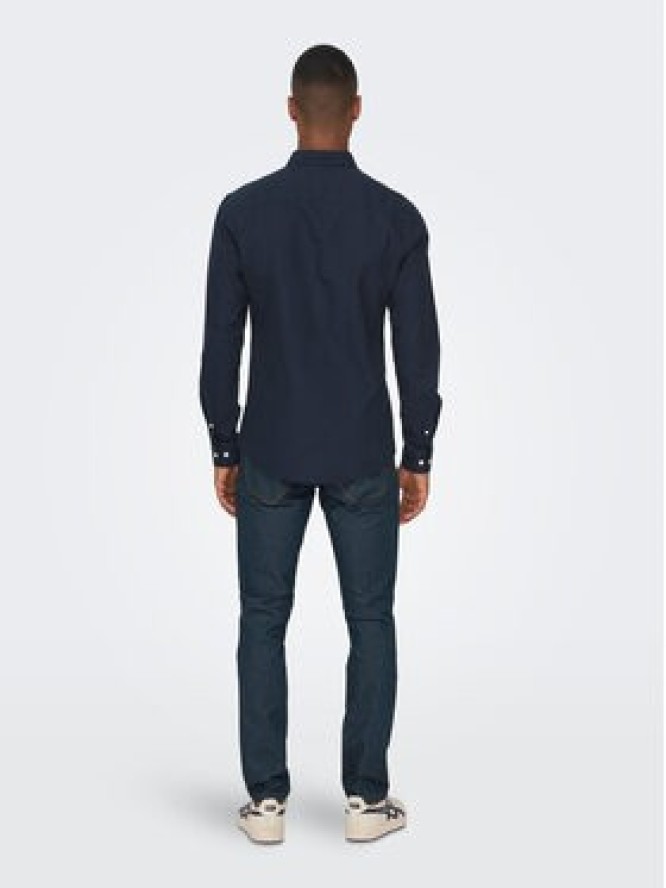 Only & Sons Koszula Alvaro 22006479 Granatowy Slim Fit