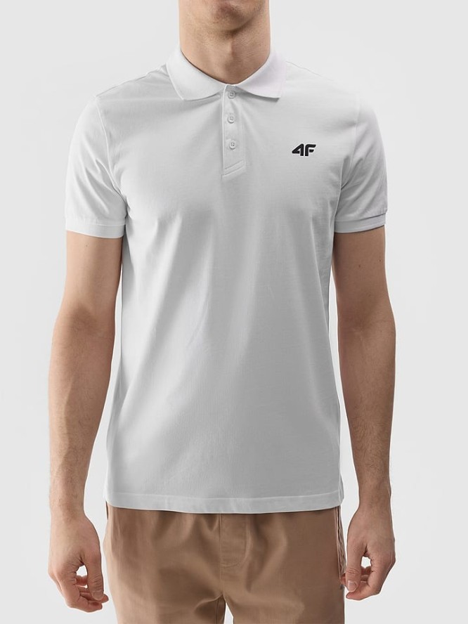 4F Koszulka polo w kolorze białym rozmiar: S