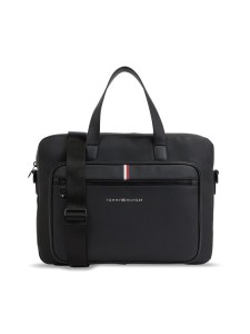 Tommy Hilfiger Torba na laptopa Th Essential Pique Computer Bag AM0AM11542 Czarny