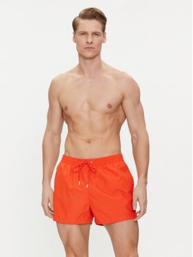 Calvin Klein Swimwear Szorty kąpielowe KM0KM00956 Pomarańczowy Regular Fit