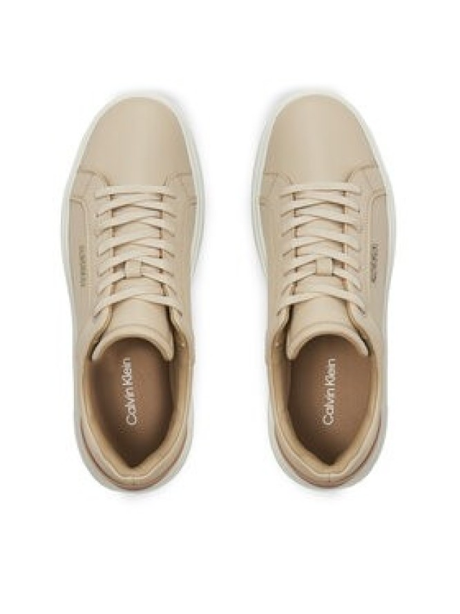 Calvin Klein Sneakersy Low Top Lace Up W/ Stripe HM0HM01494 Beżowy