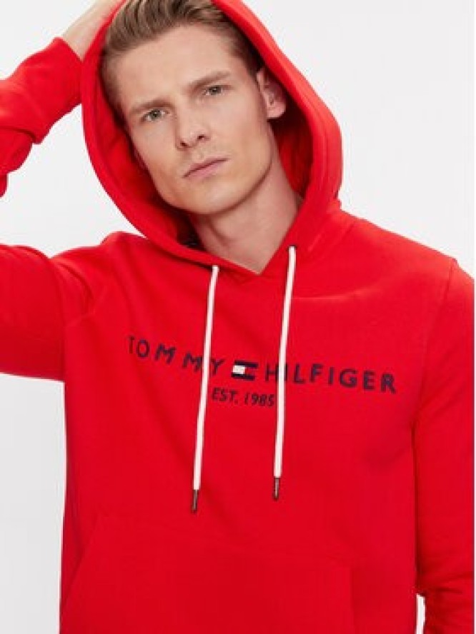 Tommy Hilfiger Bluza Logo MW0MW11599 Czerwony Regular Fit